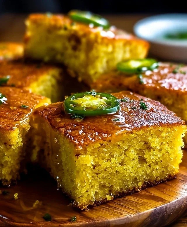Jalapeño Cornbread with Lime Honey Glaze