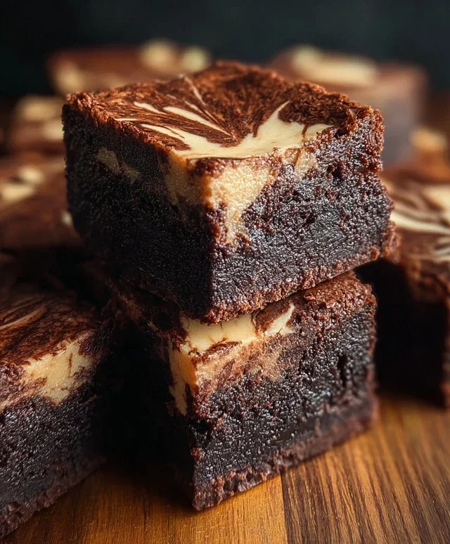 Dark Chocolate Cheesecake Brownies