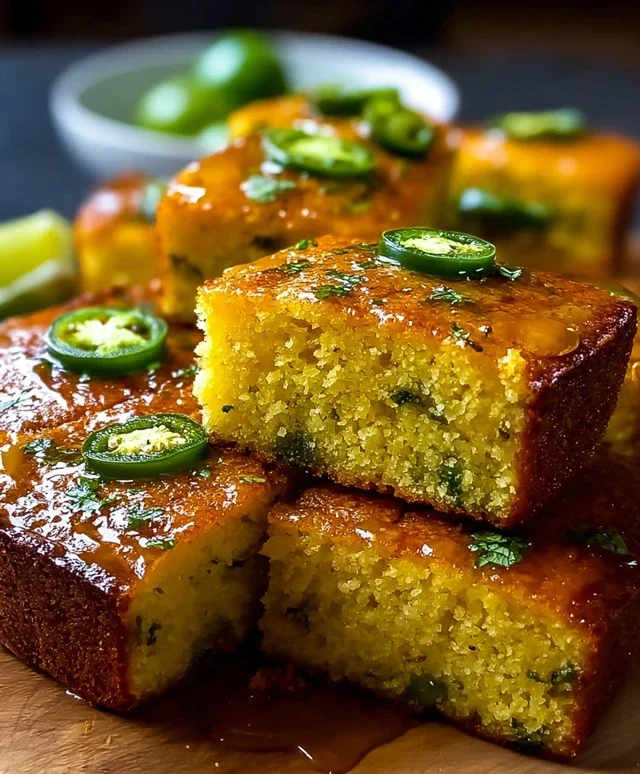 Jalapeño Cornbread with Lime Honey Glaze
