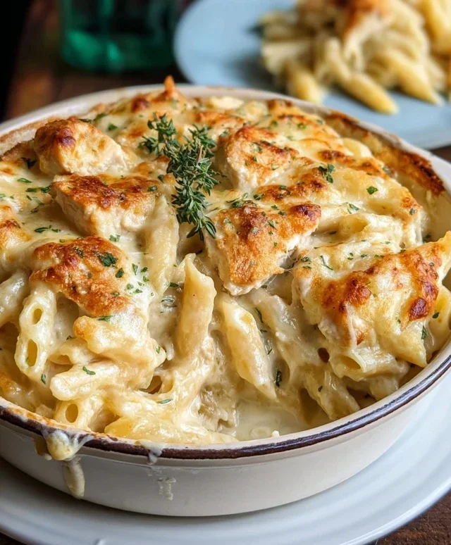 Chicken Alfredo Bake