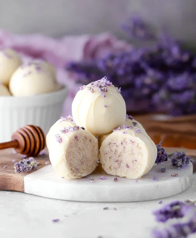 Honey Lavender White Chocolate Truffles
