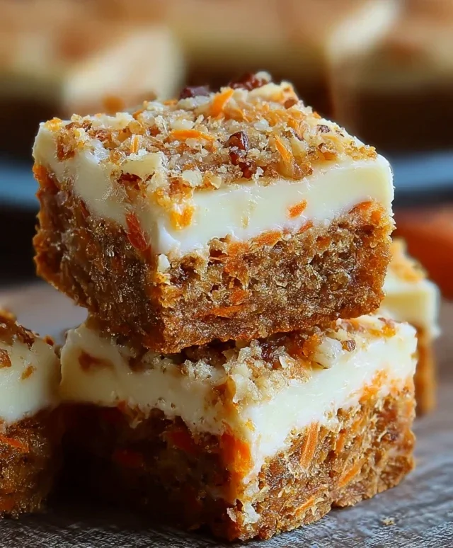 Irresistibly Indulgent Carrot Cake Cream Cheese Bars
