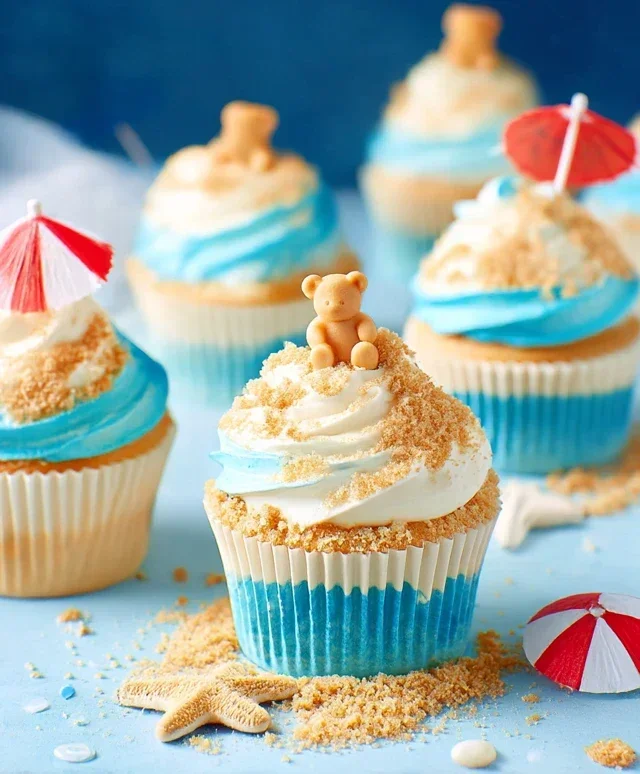 Beach Party Cupcakes
