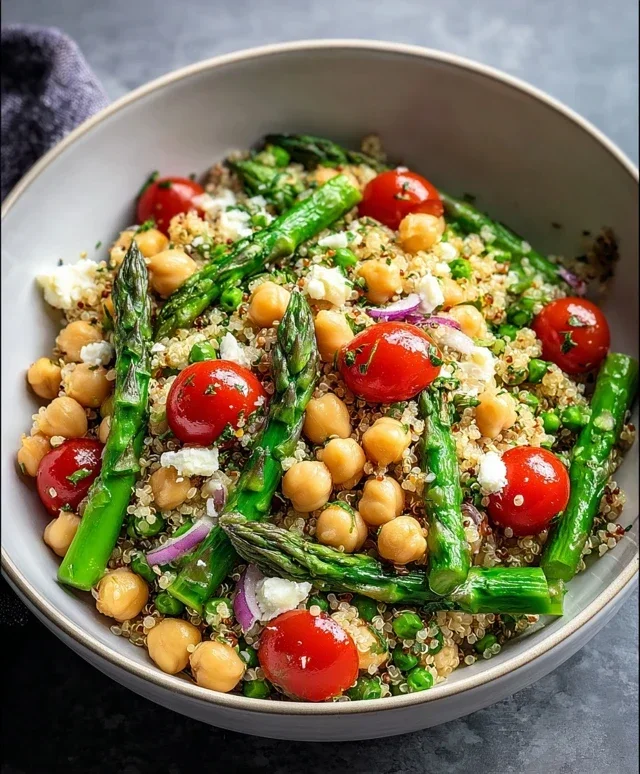 Asparagus Chickpea Quinoa Salad