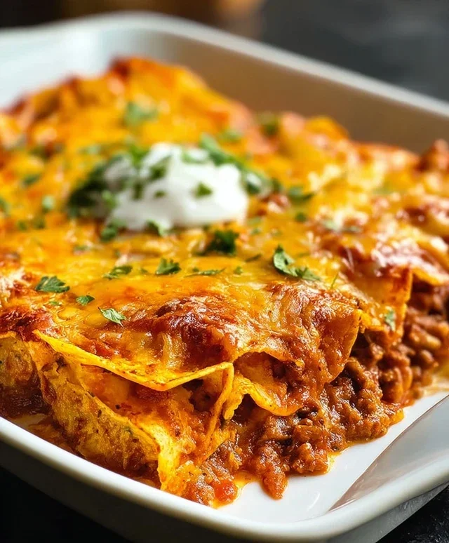 Tortilla Chip Enchiladas