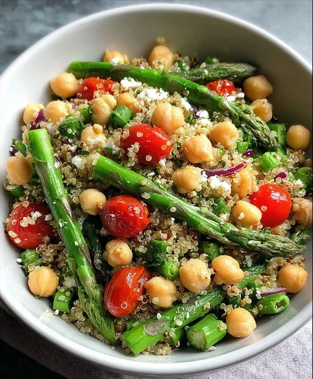 Asparagus Chickpea Quinoa Salad