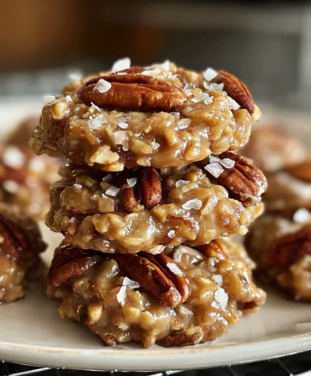No Bake Pecan Coconut Praline Cookies