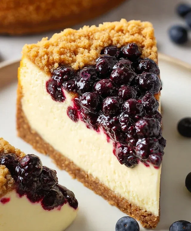 Blueberry Crum extract extractble Cheesecake