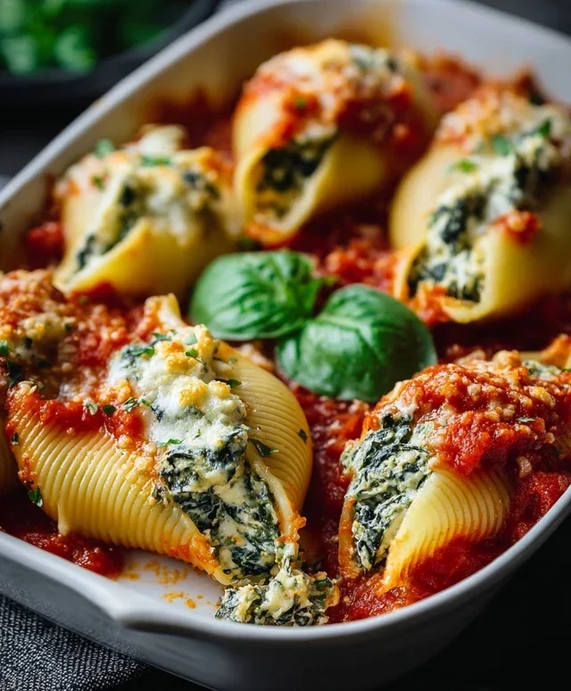 Spinach and Ricotta Stuffed Shells Recipe