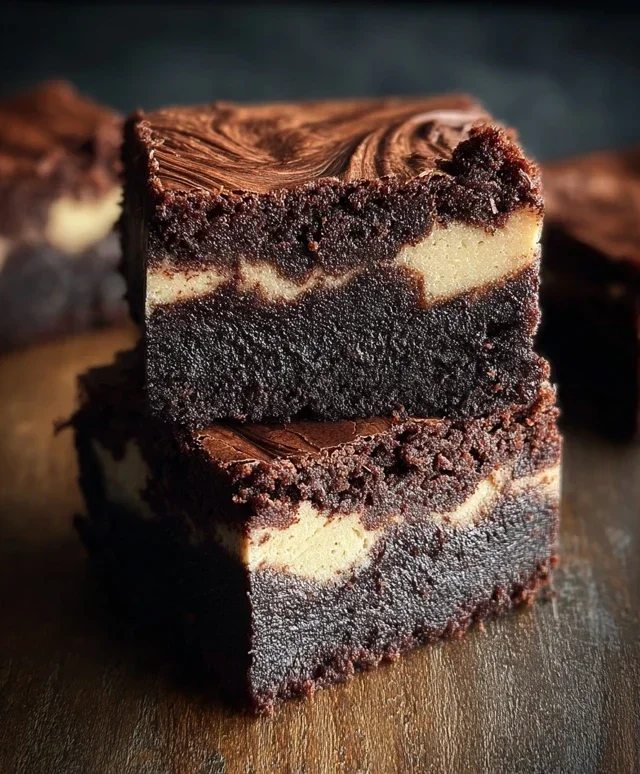 Dark Chocolate Cheesecake Brownies