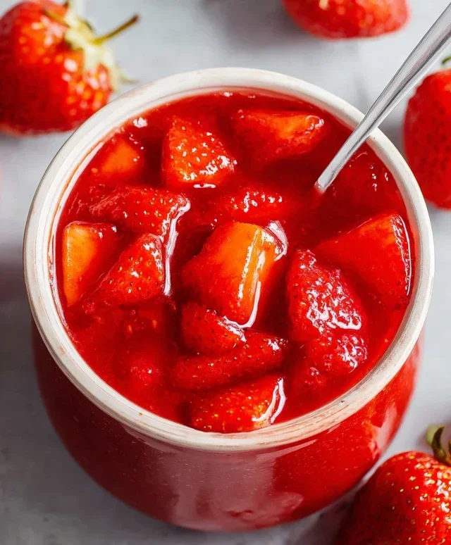 Fresh Strawberry Sauce (Strawberry Topping)